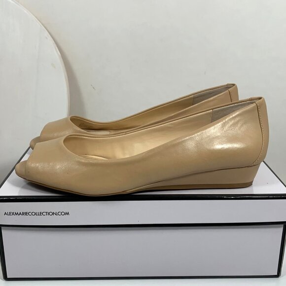 Alex Marie Darynn Women's Beige Leather Open Toe Dress Shoes SZ 8.5M w/ Box - Picture 3 of 7